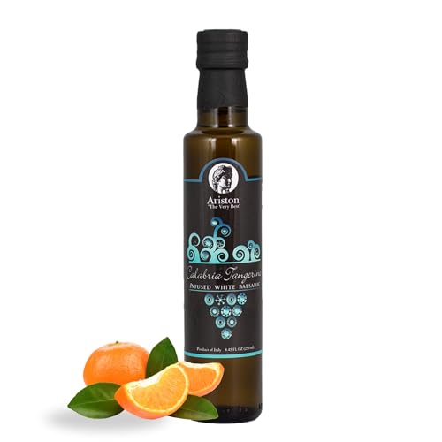 Ariston "The Very Best" Premium Balsamic Vinegar – Barrel Aged, Gourmet Quality, Product of Italy – Vegan, Gluten Free, GMO Free, No Added Sugar, All-Natural, 8.45 fl oz (250ml) Calabria Tangerine