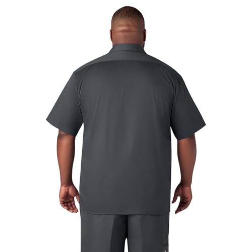 Image of Dickies Men's Short Sleeve Work Shirt - Durable Twill Button Down Shirts for Men, Lightweight Uniform for Daily Wear
