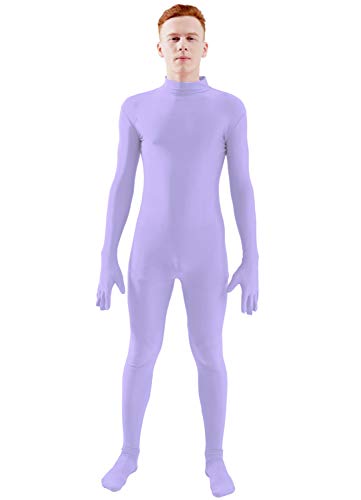 Image of Ensnovo Mens Mock Neck Full Body Unitard Spandex Zentai Suits Costumes