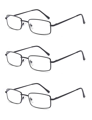 OuShiun 3-Pack Mens Reading Glasses Blue Light Blocking