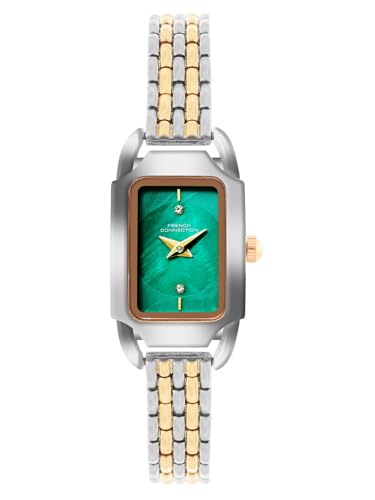 Image of French Connection Opessence Analog Green Rectangle Dial Watch for Women - FCN0177NTM