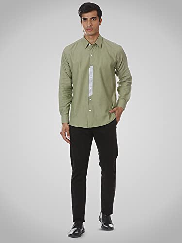 Image of SHIRT THEORY Green Solid Cotton Full Sleeves Casual Shirt for Men II Premium Cotton Shirt II Stylish Shirt for Men II Men Casual Shirt II Luxury Shirts ||