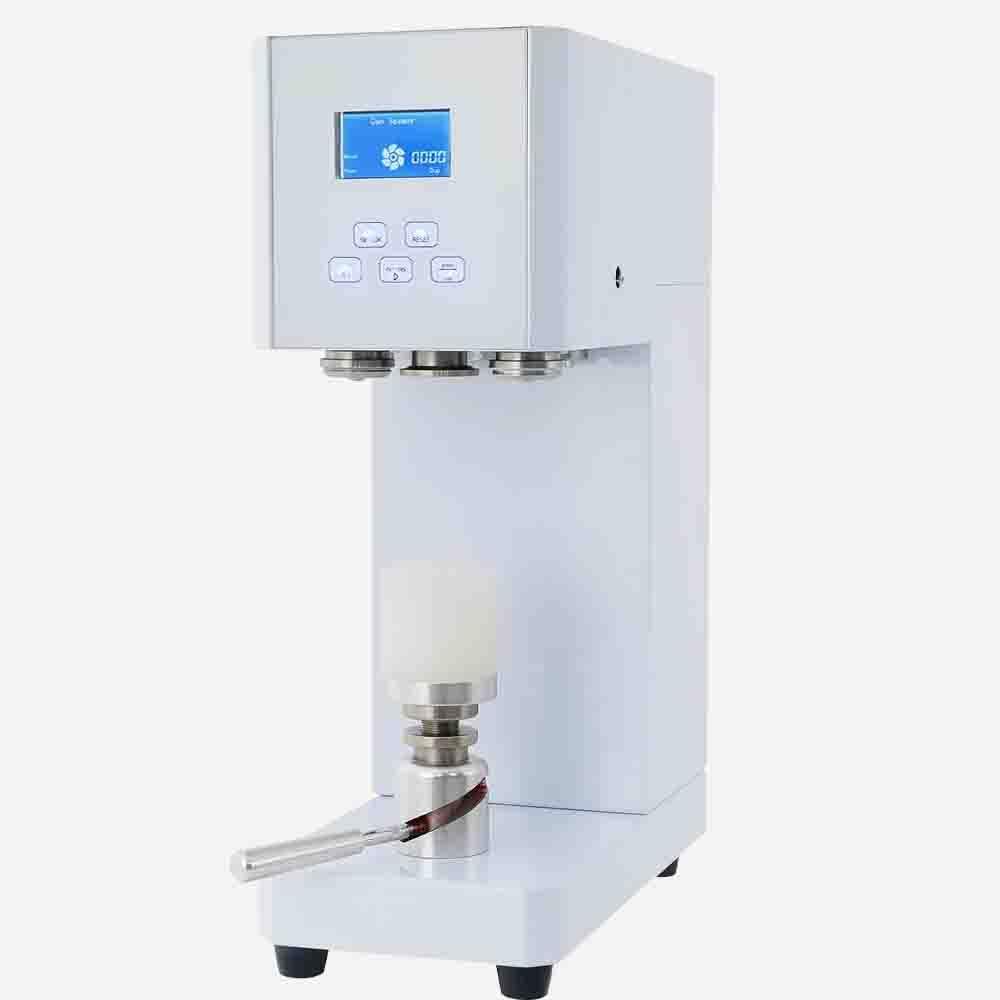 MHKHBA Commercial Semi-Automatic Can Sealing Machine, 370w Electric Aluminum Can Sealing Machine Beverage Sealing Machine with LED Display Milk Tea Bottle Sealing Machine White
