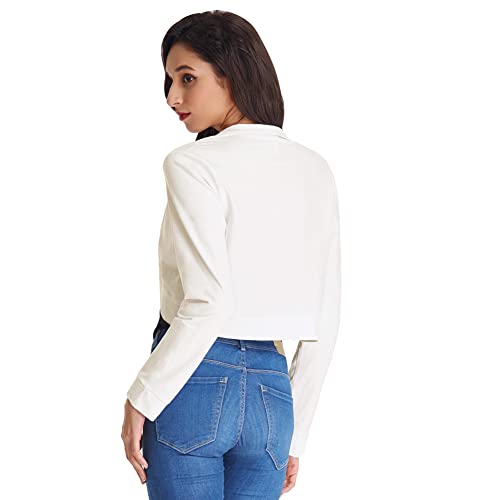 Kate Kasin ZZKK000823 Elegante Bolero jas voor dames, schouderjas, lange mouwen, schouderjas, top - Image 5