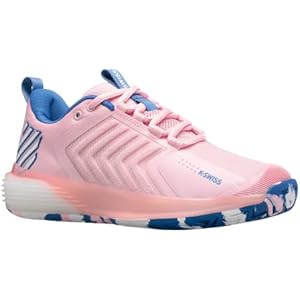 K-Swiss Women's Ultrashot 3 Tennis Shoe 6 Orchid Pink/White/Star Sapphire