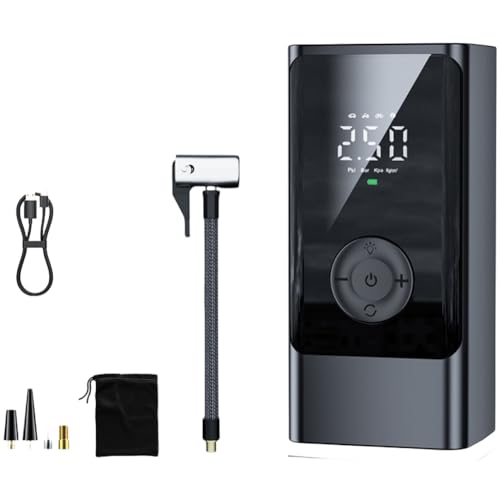 Moliuoly Inflador de neumáticos digital inalámbrico, compresor de aire portátil con indicador de presión LED