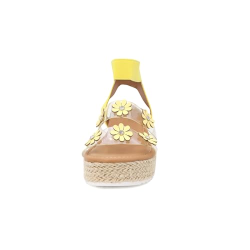 YOKI MALLEN-03Y Girls Platform Sandals With Floral Details – Cute Espadrille Wedges, Dressy Summer Sandals for Girls3
