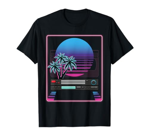 Vaporwave Lecteur VCR et ruban adhésif rétro années 80 et 90 T-Shirt