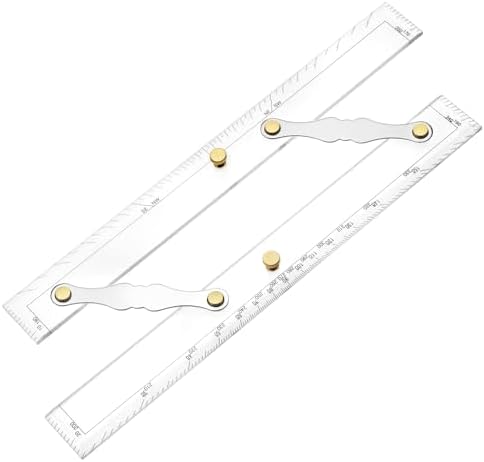 Two Point Ruler Amazon.com: QWORK Parallel Ruler with Clear Markings, 12 in Navigation ...