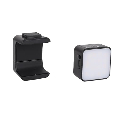 Luz LED de video portátil recargable tipo C blanca para cámaras de acción con brillo ajustable