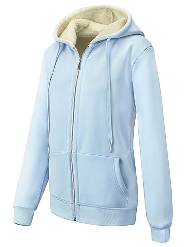 MOVE BEYOND Sweatjacke Damen mit Kapuze Zipper Hoodie Fleecejacke...
