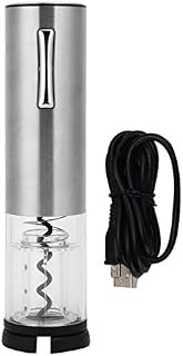 Wine Bottle Opener, LED Blue Light Solid Electric Wine Opener Reliable Corkscrew Opener USB Rechargeable for Restaurants