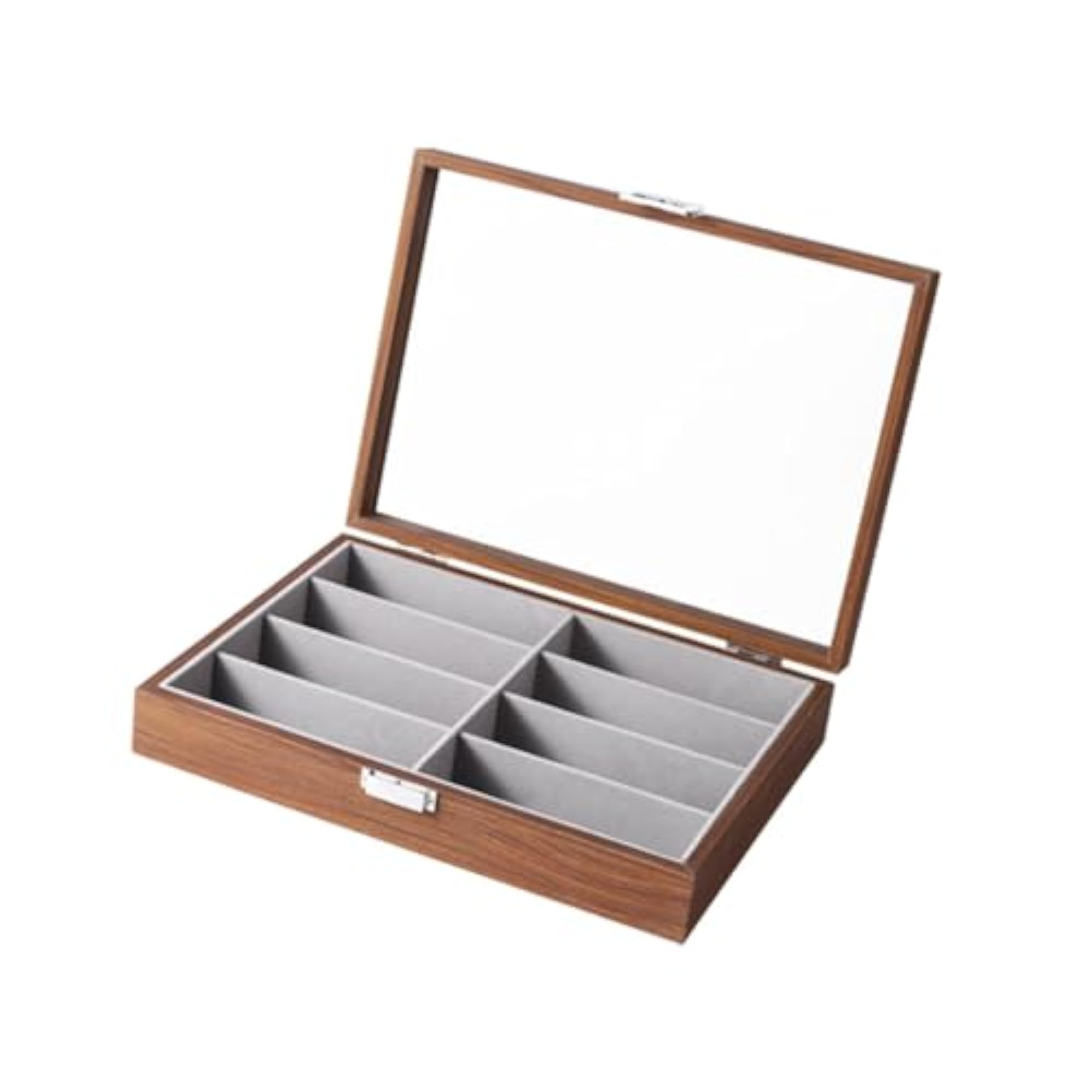 8 Slot Sunglass Organizer Eyewear Storage Case, Light Gray Lining