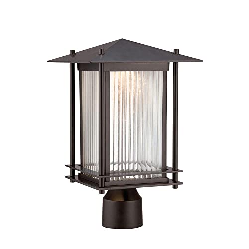 Designers Fountain LED32536-BNB Hadley Outdoor Post Lantern Light, Burnished Bronze