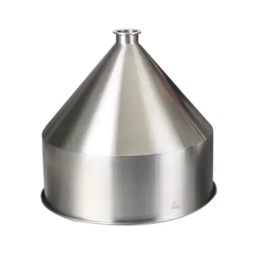 Funnel Stainless Steel 304 Thickening Grain Food Industrial Refining Machinery Funnel 30cm Diameter Capacity 10 litres(C)