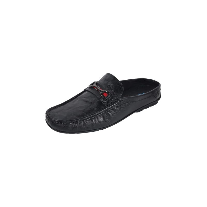 mochi Men's Black Formal and Casual Stylish Faux Leather Loafer Shoes-picture-47