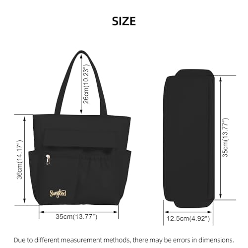 Large Tote Bag for Women, Multi Pocket Casual Shoulder Bag with Zipper, Heavy Duty Everyday Tote for Work, Gym, Beach & More2