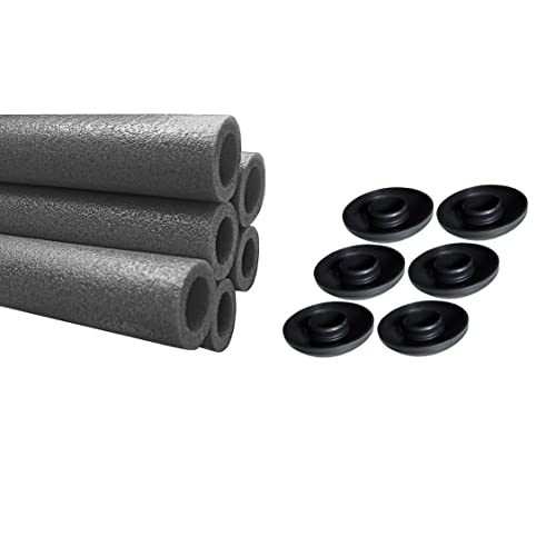 Clever Leon lot de 6 tubes en mousse pour trampoline avec capuchons(8 barre) Cover