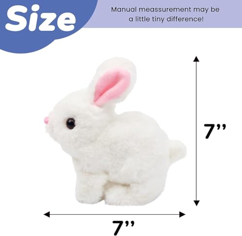 Image of ABTER Interactive Walking Puppy Toy with Sound Effects, Battery-Operated Electronic Pet, White Plush Dog with Nodding Head, Wagging Tail and Barking Sounds, Educational Gift for Kids (WHITTE)