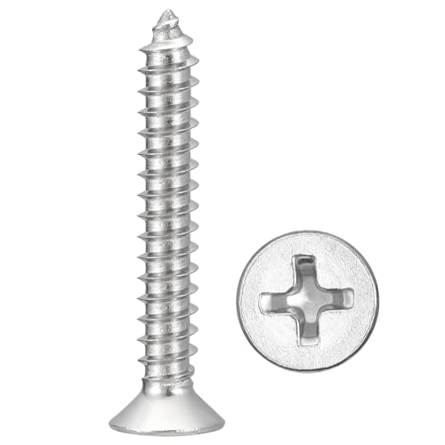 METALLIXITY �M���v���X�؃l�W(#12x1-1/2) 100�A304�X�e�����X�X�`�[���e�˂��t�B���b�v�X�h���C�u�t���b�g�w�b�h�؃l�W-�Ƌ���t���C���p�A�V���o�[