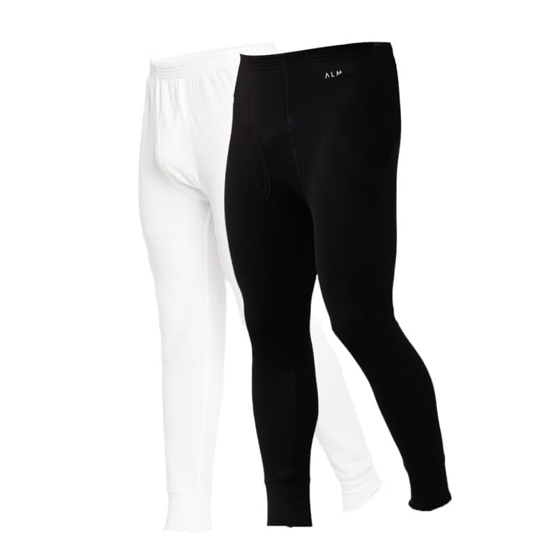 Image of ALMO - Mens Thermal Inner Bottom | Winter Innerwear for Men | Body Warmer, Light Weight | Colour Anthra | Size L | Pack of 2