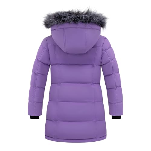 ZSHOW Girls' Winter Coat Warm Long Puffer Jacket with Detachable Hood2