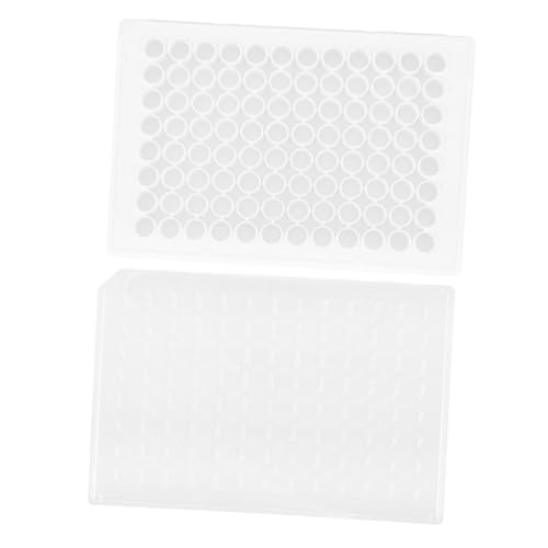KICHOUSE Culture Plate 96 Well Cell Culture Plate Laboratory Culture Plate Tissue Culture Tool Lab Culture Plate Tissue Culture Kit Tissue Culture Plate Culture Tray White Plastic