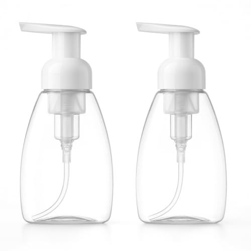 Kit com 2 Dispenser Pump de Sabonete Líquido para Banheiro e Cozinha – Porta Sabonete com Bomba de Espuma Multiuso
