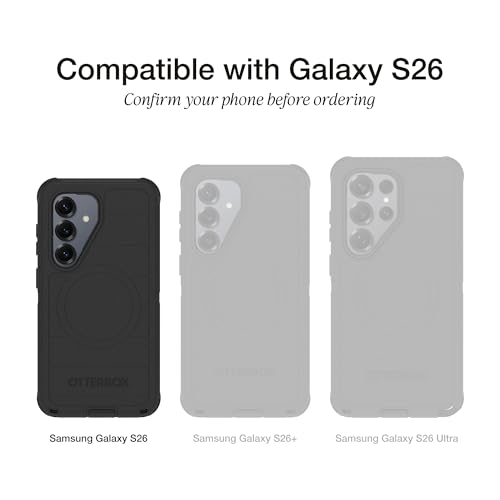 Image of OtterBox Samsung Galaxy S26 Defender Series Pro Case - Black, Tough, Rugged & Durable Samsung Galaxy Phone Case with Magnets