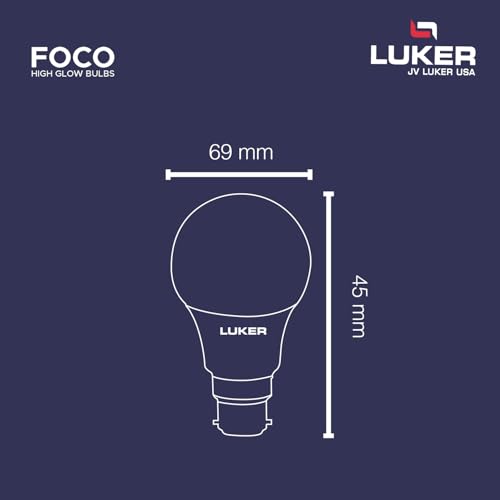 Image of LUKER JVLuker 0.5W LED Bulb B22 Base Energy Efficient Light 120 Degree Wide Beam Coverage High CRI Lights for Home and Office Indoor & Outdoor, 1 Year Warranty (Pack of 1, Blue)