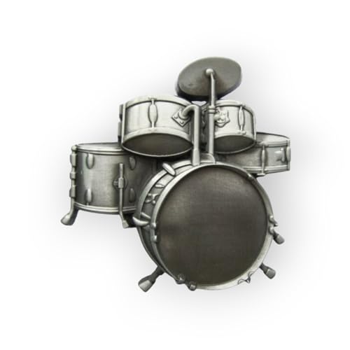 Handcrafted Work Drums Drum Kit Music Rock Roll Metal Fashion Belt Buckle (Big Choice for Every Taste)