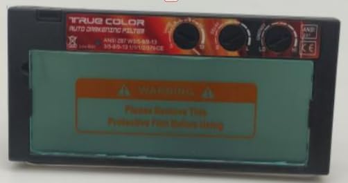 Adjustable TC108S Auto Darkening Welding Lens 2x4 1/4, True Color Blue Welding Lens,True Color Technology,Solar Charging,Fit Most Pancake and Pipeliner Welding Hoods,Auto Darkening Welding Lens 2x4.25