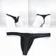 Herren Leder String Tanga Kunstleder Micro Slip Sexy PU Leder G String Große Größen Leder Thong mit Metallring Erotisch Männer Dessous Wetlook Unterhosen Elastisch Atmungsaktiv Clubwear Schwarz