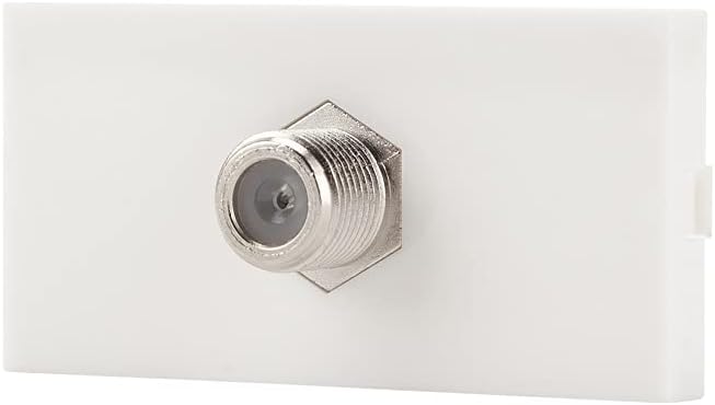 Computer Spares Silver F Type (Satellite) Module – Suitable for Connecting Satellite Coaxial Cables – 25mm x 50mm Size