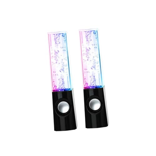 LIGIGWASH Wasserspiel Lautsprecher mit Bunter LED Beleuchtung Stereo Sound USB Betrieben Kompatibel mit PC Smartphone Laptop Faszinierender Musikbrunnen Eindruck Schwarzes Design LIGIGWASH Wasserspiel Lautsprecher mit Bunter LED Beleuchtung Stereo Sound USB Betrieben Kompatibel mit PC Smartphone Laptop Faszinierender Musikbrunnen Eindruck Schwarzes Design