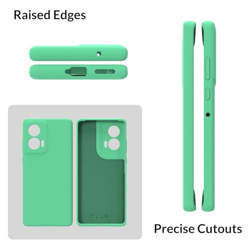 Image of SPRIG Compatible with Moto Edge 50 Fusion Premium SilkTone (Liquid Silicone) Back Cover Drop Tested Shock Proof Mobile Case for Men, Women, Boys and Girls with Camera Protection (Pastel Green)
