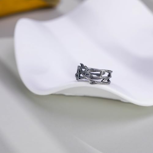 Bagues de pouce ouvert argent 925 style rétro vintage masculin