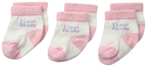 Jefferies Socks Unisex-Baby Newborn Family Bootie 3 Pair Pack, Pink Daddy, Infant