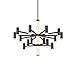 Kuzco Lighting CH16736-BK Brazen - 35.375 Inch 178W LED 2-Tier Chandelier, Black Finish