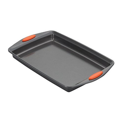 Rachael-Ray-Nonstick-Bakeware-Set-with-Grips-Nonstick-Cookie-Sheets-Baking-Sheets-3-Piece-Gray-with-Orange-Grips Rachael Ray Nonstick Bakeware Set with Grips Nonstick Cookie Sheets Baking Sheets 3 Piece Gray with Orange Grips