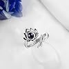 MONGAS Lotus Ring Sterling Silver Lotus Flower Ring Flower Jewelry for Women