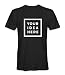 Produktbild Unisex Mann Frau T-Shirt mit Eigenem Deine Idee Selbst Gestalten - Ringgesponnene Baumwolle - Vollfarbiger Druck - XL |Schwarz|