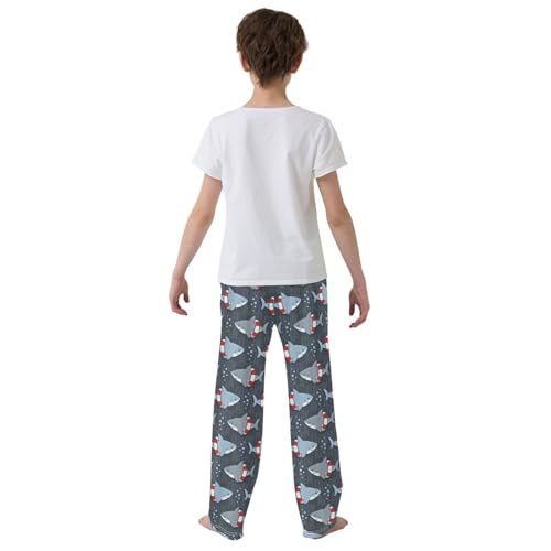 Shark Bubble Boys Long Pants Soft Trousers Elastic Waist Kids Lounge Bottoms with Pockets S-XL3