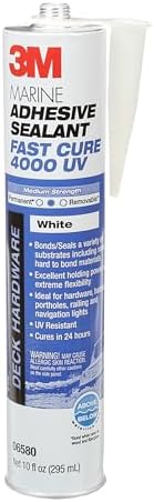 Marine Adhesive Sealant 4000UV, PN06580, White, 295 mL Cartridge