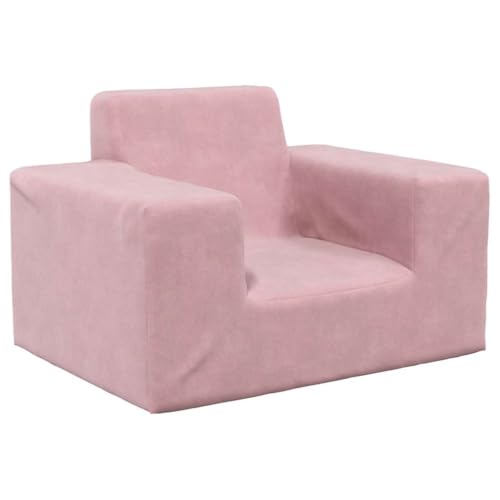 vidaXL Canapé pour Enfants Rose Peluche Douce, Mini canapé, Mini canapé pour Enfants, siège pour Enfants, Fauteuil pour Enfants