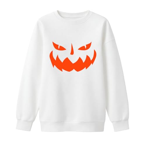Boys Girls Halloween Pumpkin Sweatshirt Casual Long Sleeve Pullover Cute Fall Graphic Top Comfortable Holiday Shirt2