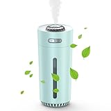 【2025発売新モデル加湿器・3種類ムードライト】加湿器 小型 卓上 除菌 アロマ対応 RGBライト お手入れ簡単 6畳対応 静音 自動停止機能 空焚き防止 次亜塩素酸水対応 乾燥/花粉症対策 オフィス/デスク/寝室/部屋/リビング/家庭/車用（ブルー）