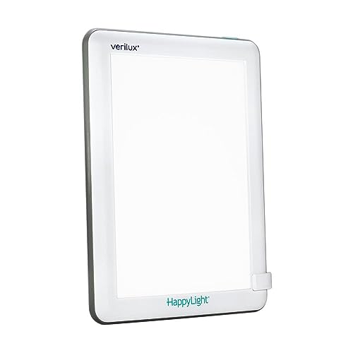 Verilux HappyLight Lucent - One-Touch Light Therapy Lamp with 10,000 Lux, UV-Free, LED Bright White...