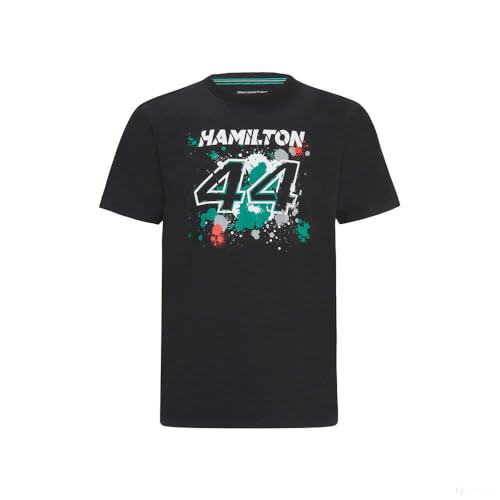 Mercedes AMG Petronas Formula One Team - Official Formula 1 Merchandise - Lewis Hamilton #44 Sports T-Shirt - Black - M