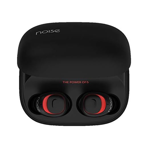 Noise Shots X5 Charge Truly Wireless Bluetooth Earbuds Earphones with Charging Case (Hot Black)